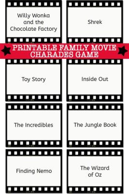 Movie Charades: A Hilarious Party Game for Mimicking Cinematic Masterpieces!